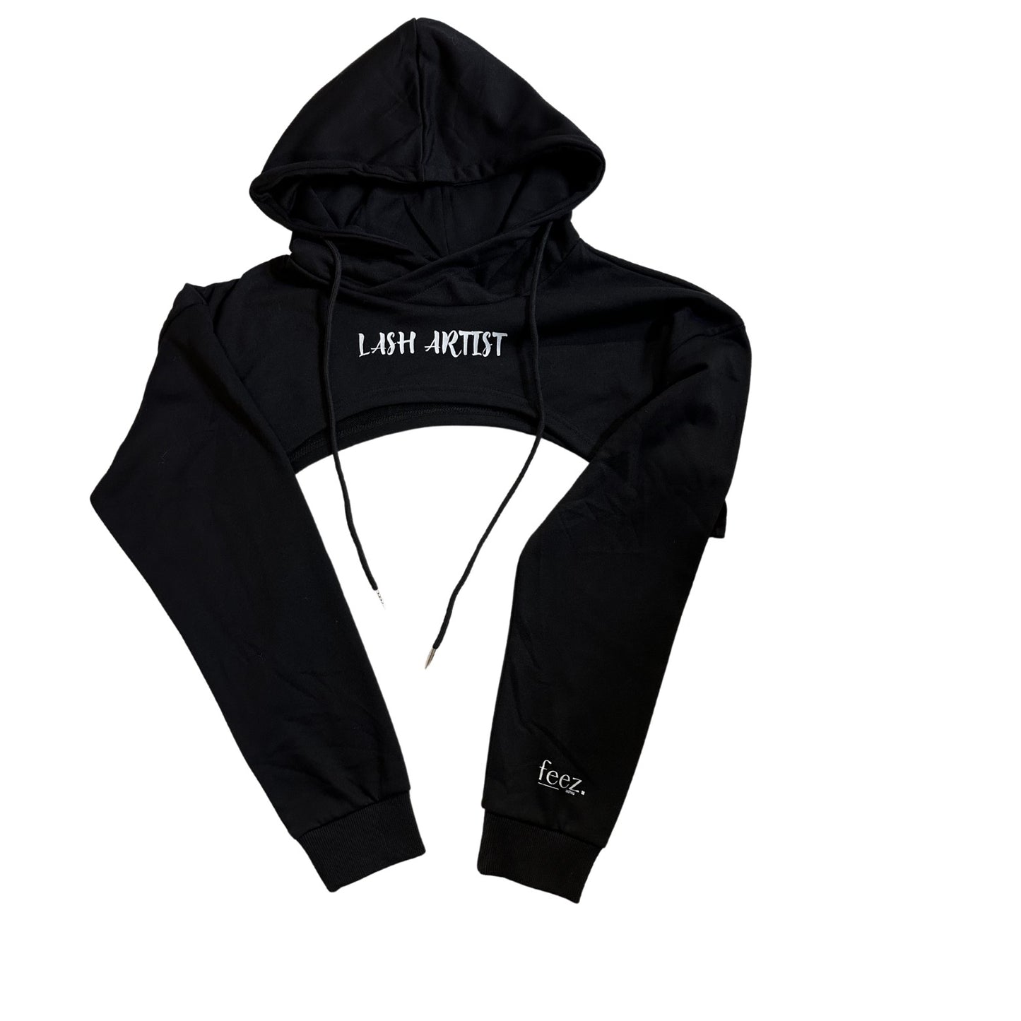 Cropped Lash Artist Hoodie - Black